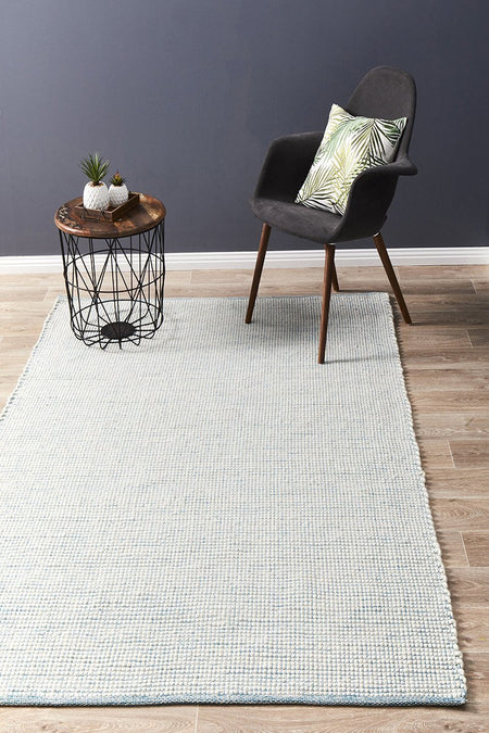 Lukas Stunning Wool Turquoise Rug