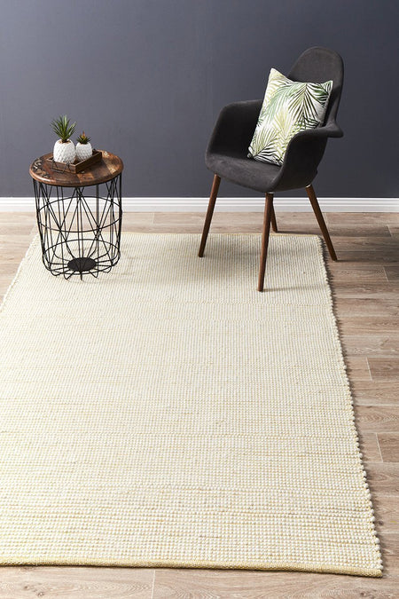 Lukas Stunning Wool Yellow Rug