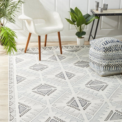 Sasha Vidya Rug White Blue Grey
