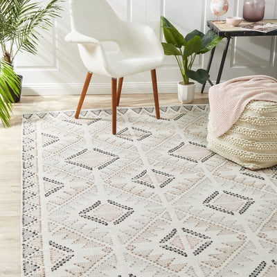 Sasha Vidya Rug white Peach