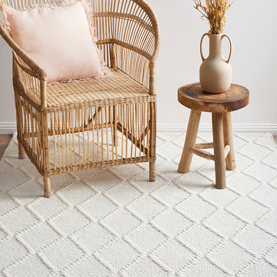 Huxley White Rug 4m x 3m