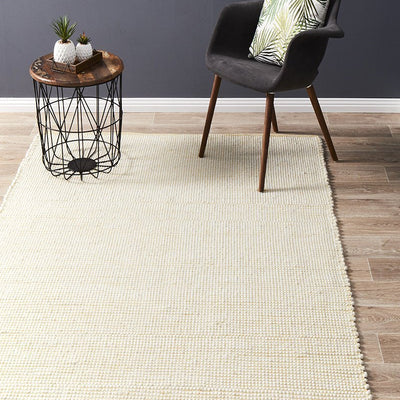 Lukas Stunning Wool Yellow Rug