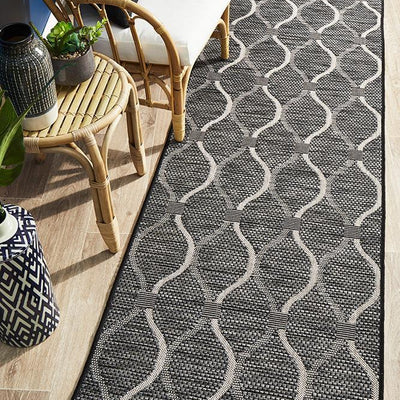 Terrace 5501 Black Runner Rug