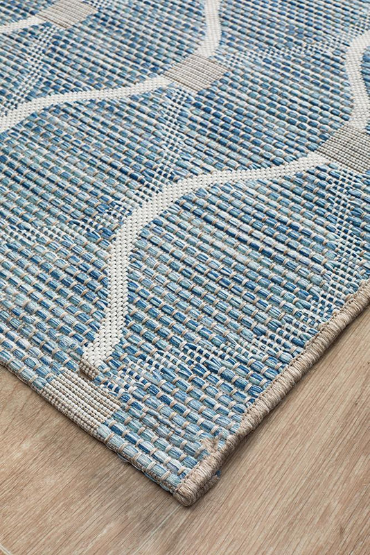 Terrace 5501 Blue Runner Rug