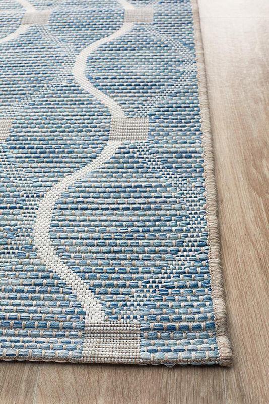 Terrace 5501 Blue Runner Rug