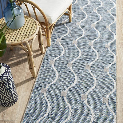 Terrace 5501 Blue Runner Rug