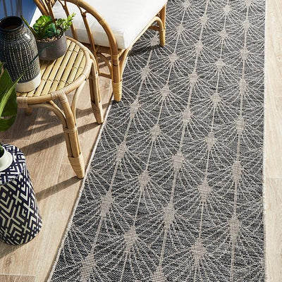 Terrace Black Runner Rug