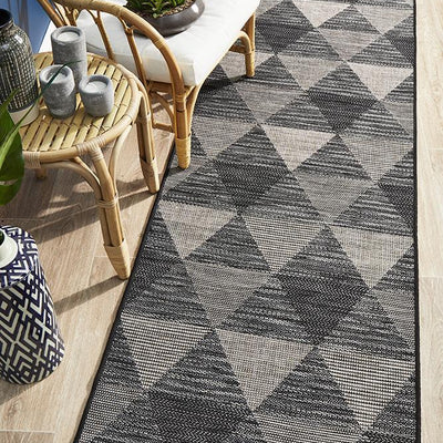 Terrace 5503 Black Runner Rug