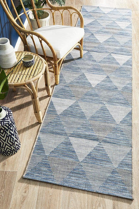 Terrace 5503 Blue Runner Rug