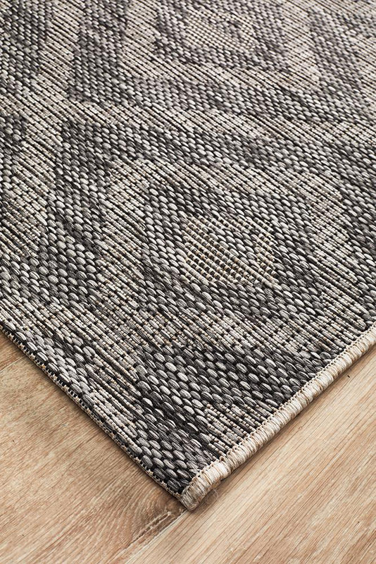 Terrace 5504 Black Runner Rug