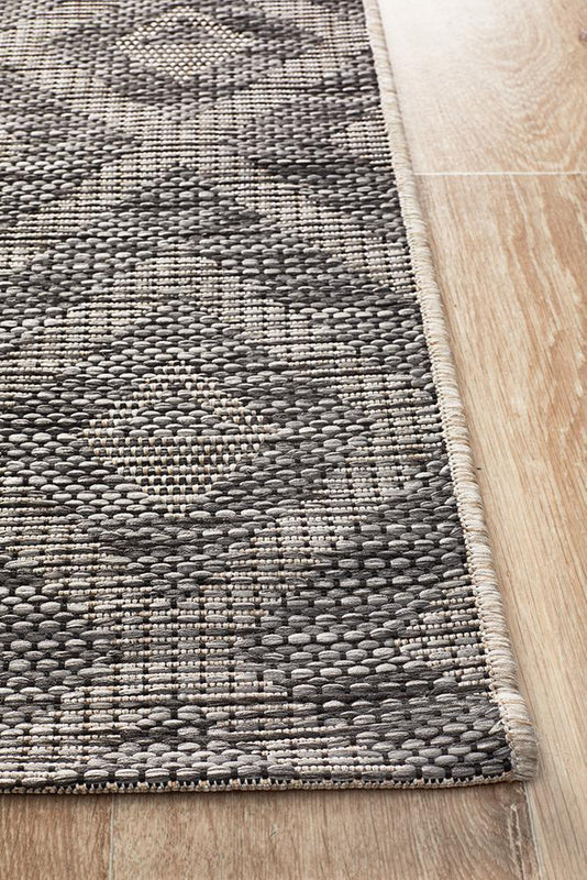Terrace 5504 Black Runner Rug