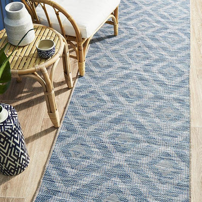 Terrace 5504 Blue Runner Rug