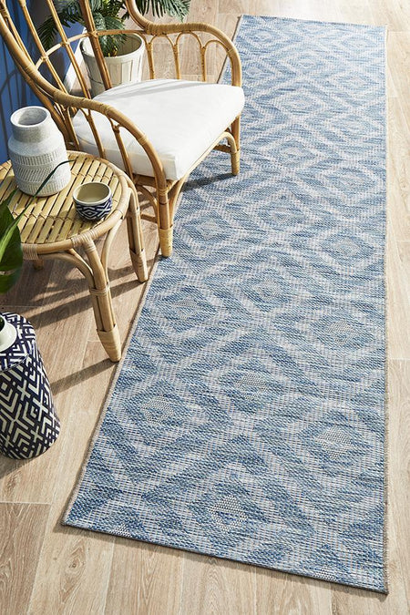 Terrace 5504 Blue Runner Rug
