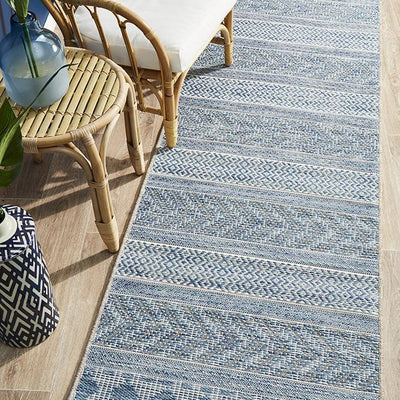 Terrace 5505 Blue Runner Rug