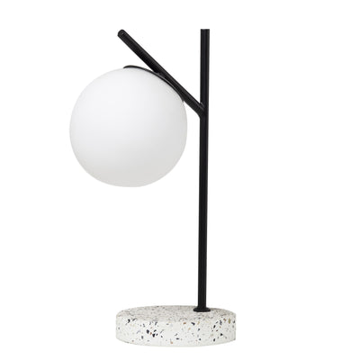 AMALFI FLO TABLE LAMP WHITE/BLACK 23X15X38CM