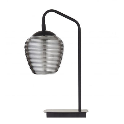 AMALFI ORB TABLE LAMP BLACK/METALLIC SILVER 32.5X20X55CM